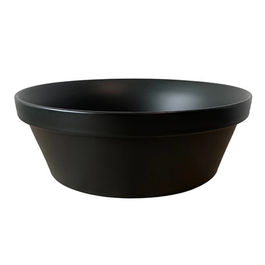 Czarna ceramiczna umywalka nablatowa - Netos ze sklepu Edinos.pl w kategorii Łazienka - zdjęcie 177792228