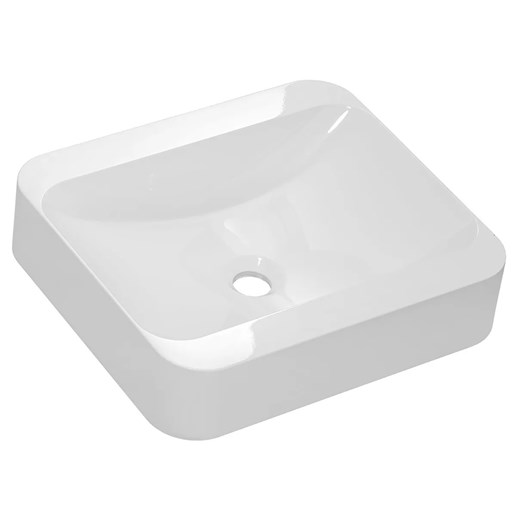 Biała ceramiczna umywalka na blat - Nafix ze sklepu Edinos.pl w kategorii Łazienka - zdjęcie 177792297