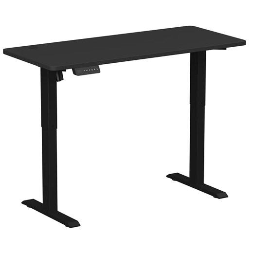 Elektryczne czarne biurko regulowane do pracy na stojąco 140x60 cm - Klever 3X ze sklepu Edinos.pl w kategorii Biurka i sekretarzyki - zdjęcie 177792319