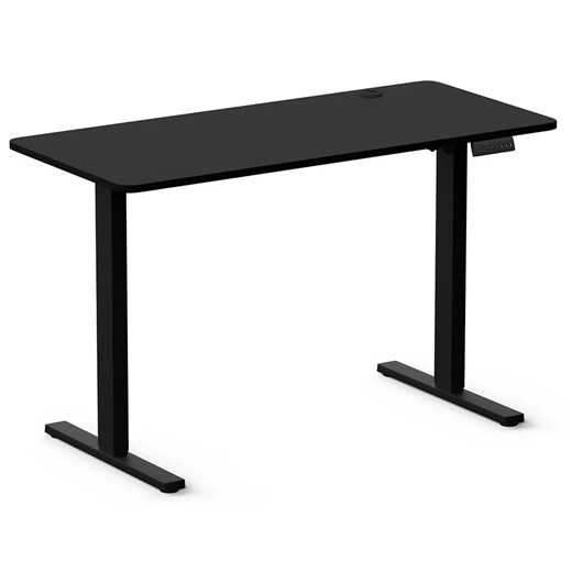 Regulowane czarne biurko elektryczne 120 cm - Klever 5X ze sklepu Edinos.pl w kategorii Biurka i sekretarzyki - zdjęcie 177792325