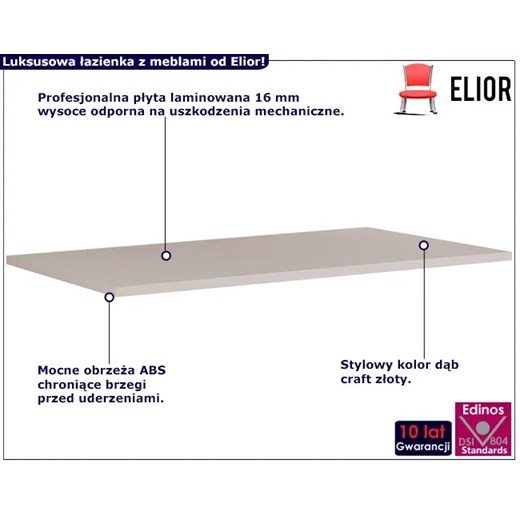 Kaszmirowy gładki blat do szafek łazienkowych 80 cm - Nessia 11X Elior One Size Edinos.pl