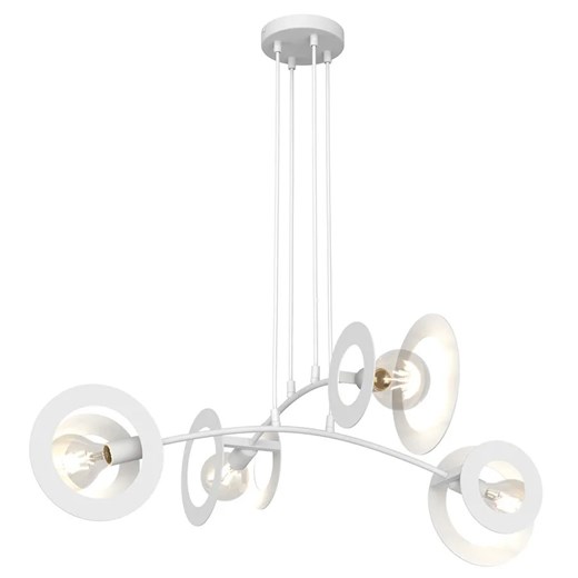 Biała regulowana lampa wisząca - D156 R3-S18 ze sklepu Edinos.pl w kategorii Lampy wiszące - zdjęcie 177792429