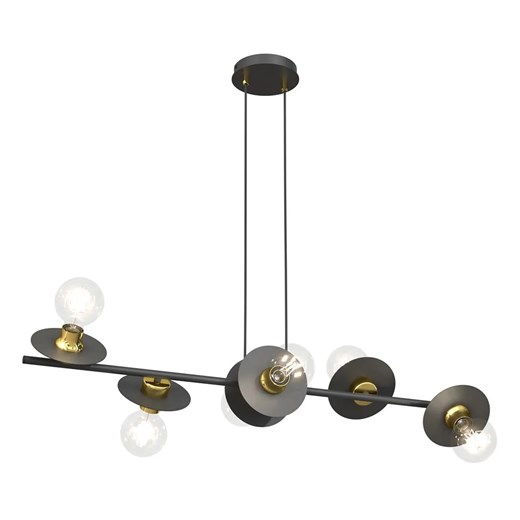 Czarno-złota nowoczesna lampa wisząca - D159 R8-H70 ze sklepu Edinos.pl w kategorii Lampy wiszące - zdjęcie 177792465