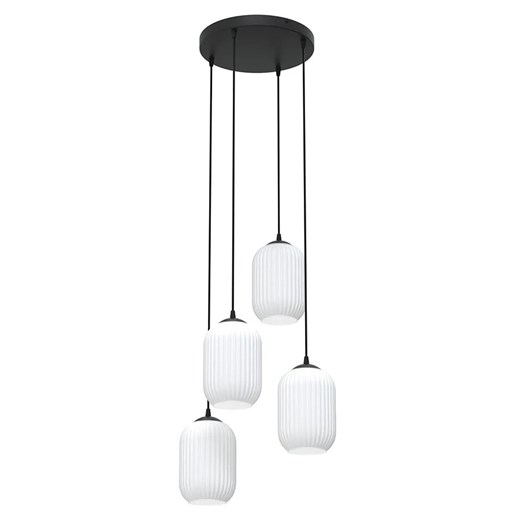 Poczwórna lampa wisząca z mlecznymi kloszami - 6X D165 C4-L33 ze sklepu Edinos.pl w kategorii Lampy wiszące - zdjęcie 177792517