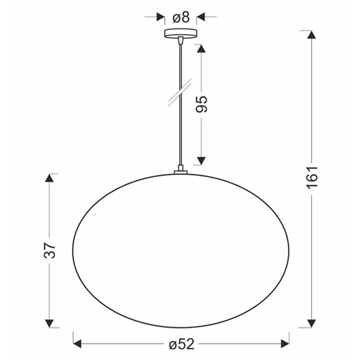 Nowoczesna lampa wisząca z białym abażurem 52 cm - D198-Emesso Lumes One Size Edinos.pl