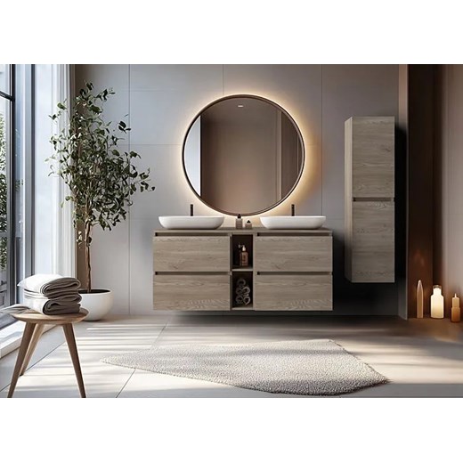 Blat na szafki łazienkowe ciemny dąb 80 cm - Rilexo 5X Elior One Size Edinos.pl