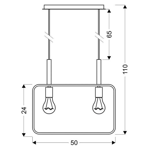 Czarna podwójna lampa wisząca w stylu industrialnym - D223-Fevi Lumes One Size Edinos.pl