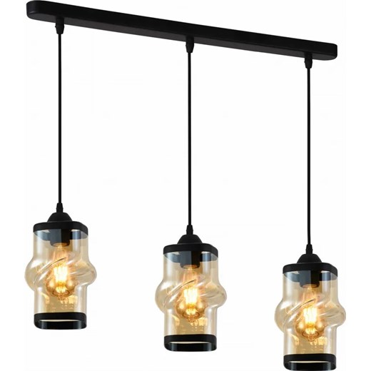 Czarna trzykloszowa lampa w stylu glamoru - M033 - Antlia Lumes One Size promocyjna cena Edinos.pl
