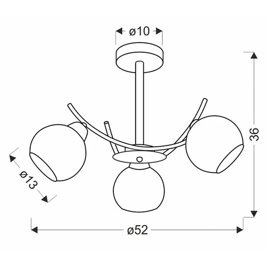 Złota nowoczesna lampa wisząca - D248-Ilumox Candellux One Size Edinos.pl