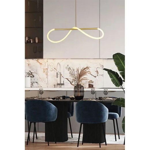 Złota lampa wisząca LED 100 cm - D252-Venillo Candellux One Size Edinos.pl