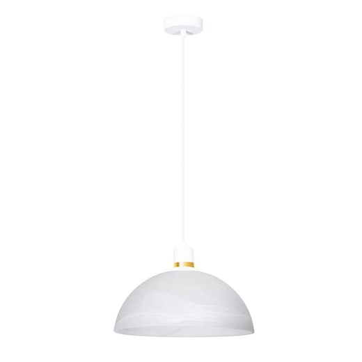 Biała wisząca lampa sufitowa - D2-C57 ze sklepu Edinos.pl w kategorii Lampy sufitowe - zdjęcie 177792977