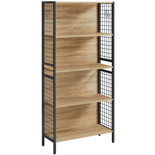 Regał Drewno Metal W Stylu Loft Dąb Sonoma Z8-H99 ze sklepu Edinos.pl w kategorii Regały i witryny - zdjęcie 177792996
