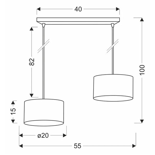 Czarna nowoczesna lampa wisząca - D254-Gronis Lumes One Size Edinos.pl