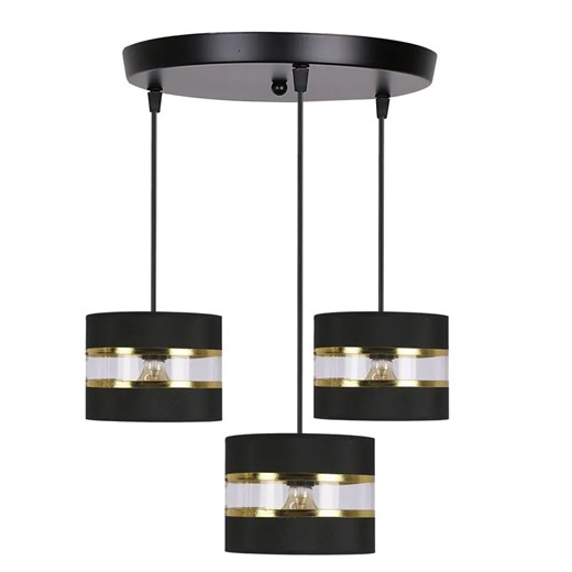 Czarna nowoczesna lampa wisząca - 3X D256 P5-T13 ze sklepu Edinos.pl w kategorii Lampy wiszące - zdjęcie 177793017