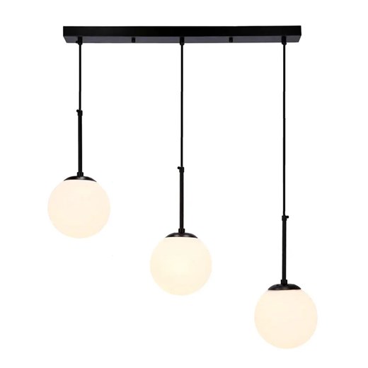 Potrójna czarna lampa wisząca - D269-Seya Lumes One Size Edinos.pl