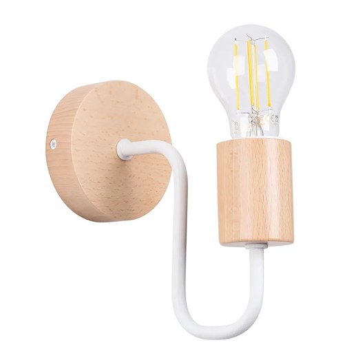 Biały metalowy industrialny kinkiet - D285-Avic Lumes One Size Edinos.pl