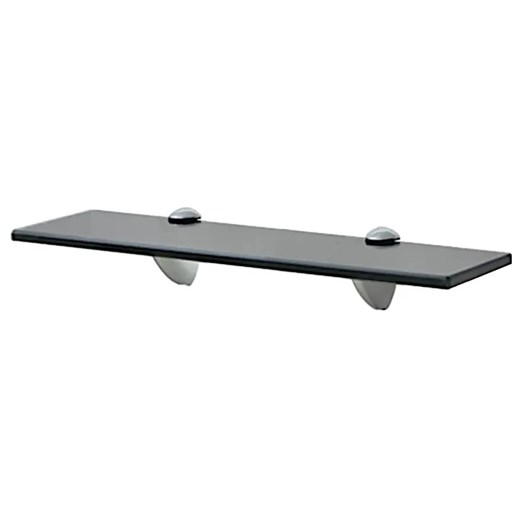 Elegancka czarna szklana półka 40x20 - Imker ze sklepu Edinos.pl w kategorii Szafki i regały łazienkowe - zdjęcie 177793577