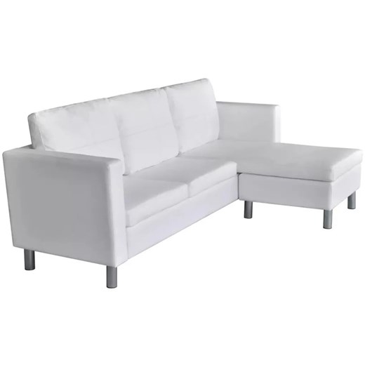 Biała elegancka sofa 3-osobowa – Senzo ze sklepu Edinos.pl w kategorii Sofy i kanapy - zdjęcie 177793649