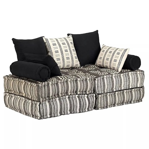 Dwuosobowa sofa modułowa w paski - Montanex 2D ze sklepu Edinos.pl w kategorii Sofy i kanapy - zdjęcie 177793676