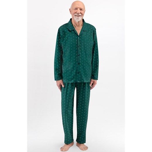 Bawełniana piżama męska rozpinana Adam III 410 02, Kolor zielony, Rozmiar L, MARTEL ze sklepu Intymna w kategorii Piżamy męskie - zdjęcie 177795688