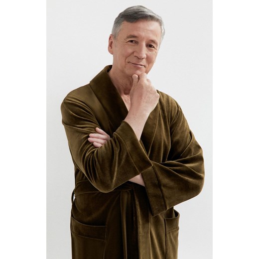 Szlafrok męski Henryk III 420 01, Kolor oliwkowy, Rozmiar M/L, MARTEL ze sklepu Intymna w kategorii Szlafroki męskie - zdjęcie 177795709