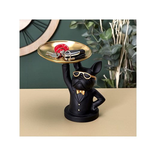 Rétro Chic Dekoracja &quot;Bulldog&quot; w kolorze złoto-czarnym - 21,5 x 21 x 20,5 cm ze sklepu Limango Polska w kategorii Dekoracje - zdjęcie 177796068