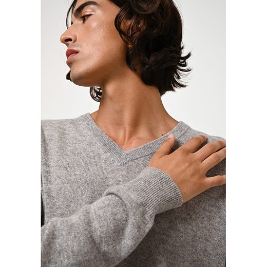 AUTHENTIC CASHMERE Kaszmirowy sweter "Agel" w kolorze szarym XXL wyprzedaż Limango Polska