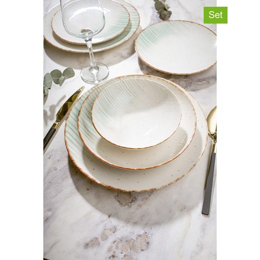 Hermia 24-częściowy zestaw w kolorze biało-zielonym Hermia onesize okazja Limango Polska