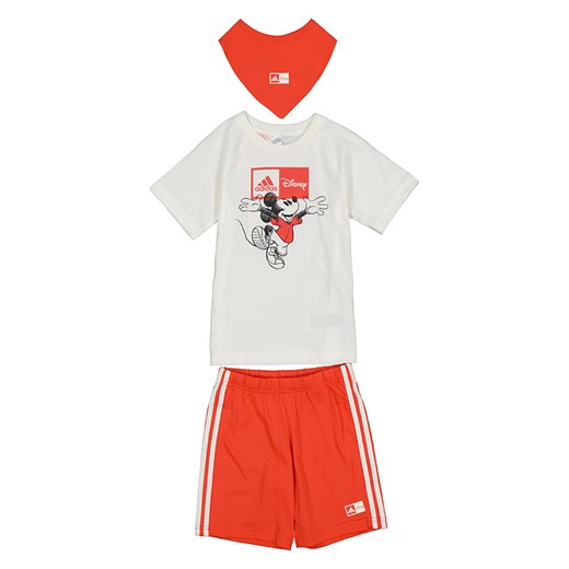 adidas 3-częściowy zestaw w kolorze czerwono-białym ze sklepu Limango Polska w kategorii Komplety dziewczęce - zdjęcie 177798057