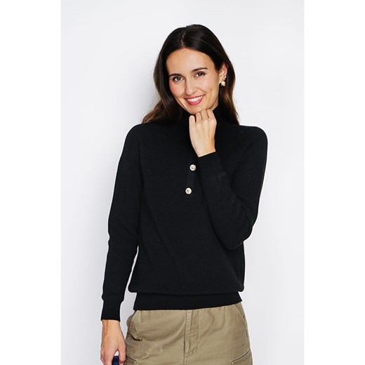 ASSUILI Kaszmirowy sweter w kolorze czarnym 36 promocja Limango Polska