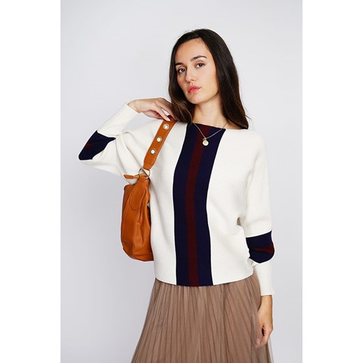 ASSUILI Kaszmirowy sweter w kolorze białym ze sklepu Limango Polska w kategorii Swetry damskie - zdjęcie 177798817