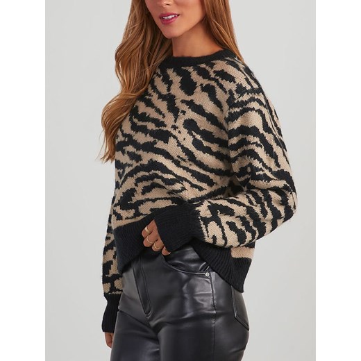 LA Angels Sweter w kolorze beżowo-czarnym La Angels XL wyprzedaż Limango Polska