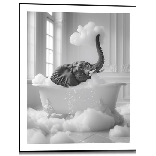 Orangewallz Druk artystyczny "Bubbling Elephant" w ramce - 40 x 50 cm Orangewallz onesize wyprzedaż Limango Polska