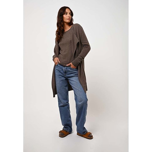 AUTHENTIC CASHMERE Kaszmirowy kardigan "Chésery" w kolorze khaki M okazja Limango Polska