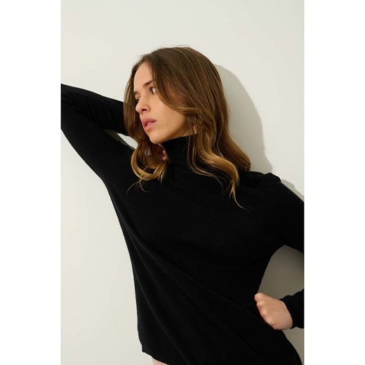 AUTHENTIC CASHMERE Kaszmirowy golf "Bise" w kolorze czarnym S Limango Polska promocyjna cena