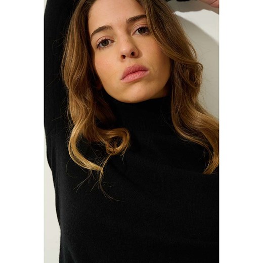 AUTHENTIC CASHMERE Kaszmirowy golf "Bise" w kolorze czarnym L promocja Limango Polska