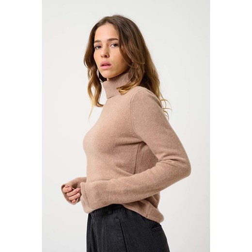 AUTHENTIC CASHMERE Kaszmirowy golf &quot;Linda&quot; w kolorze beżowym ze sklepu Limango Polska w kategorii Swetry damskie - zdjęcie 177800277