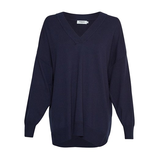 MOSS COPENHAGEN Sweter &quot;Neila Rachelle&quot; w kolorze granatowym ze sklepu Limango Polska w kategorii Swetry damskie - zdjęcie 177800347