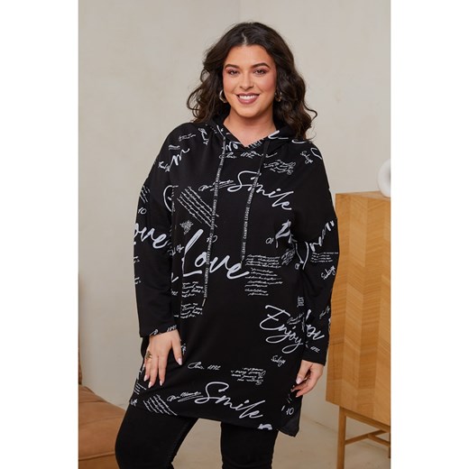 Curvy Lady Sukienka dresowa w kolorze czarnym ze sklepu Limango Polska w kategorii Sukienki - zdjęcie 177800456