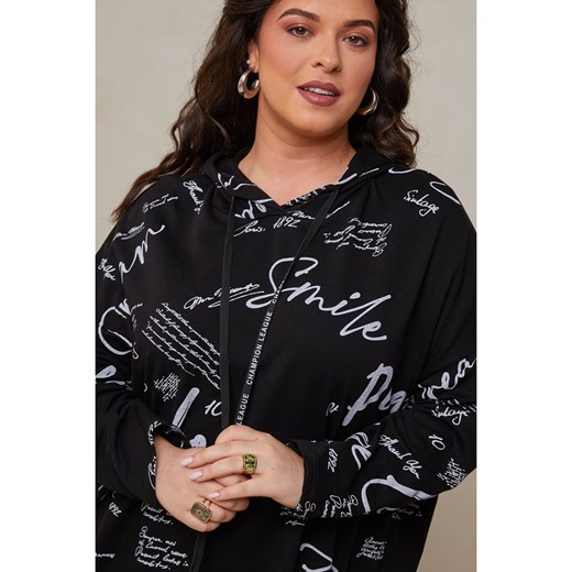 Curvy Lady Sukienka dresowa w kolorze czarnym Curvy Lady 44/46 Limango Polska wyprzedaż