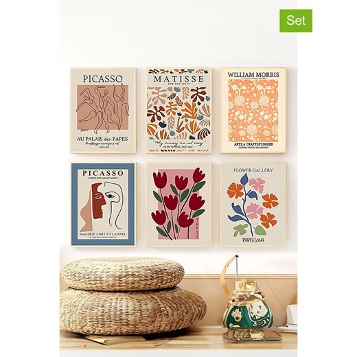 ABERTO DESIGN Druki artystyczne (6 szt.) w ramce - 33 x 48 cm - id: 16378489 - marki Aberto Design - 177801075 ABERTO DESIGN Druki artystyczne (6 szt.) w ramce - 33 x 48 cm ze sklepu Limango Polska w kategorii Obrazy - zdjęcie 177801075