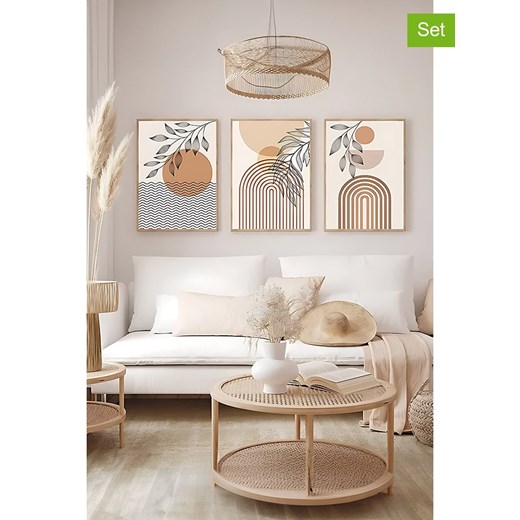 ABERTO DESIGN Druki artystyczne (3 szt.) w ramce - 33 x 48 cm Aberto Design onesize Limango Polska promocja