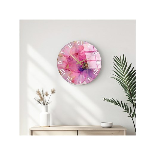 ABERTO DESIGN Zegar ścienny w kolorze różowym - Ø 40 cm ze sklepu Limango Polska w kategorii Zegary - zdjęcie 177801089