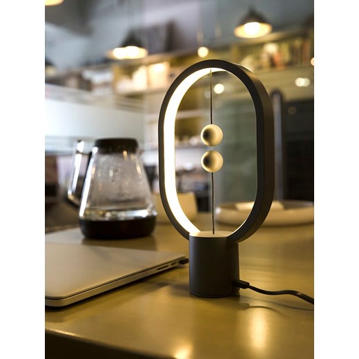 Designnest Lampa stołowa LED "Heng" w kolorze szarym - 24 x 15 cm Designnest onesize wyprzedaż Limango Polska