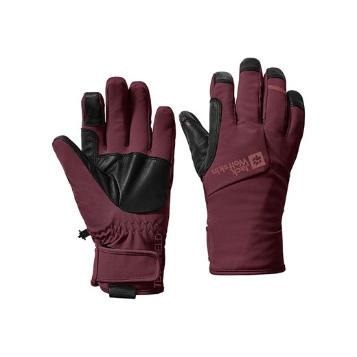 Jack Wolfskin Rękawiczki funkcyjne &quot;Alpspitze Merino&quot; w kolorze czerwonym ze sklepu Limango Polska w kategorii Rękawiczki damskie - zdjęcie 177802896