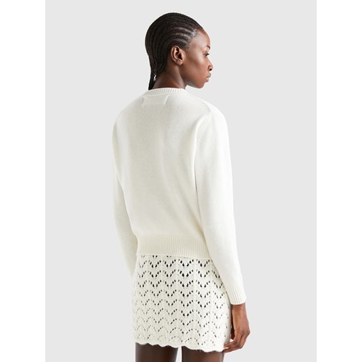 Benetton Sweter w kolorze biało-czarnym XL Limango Polska wyprzedaż