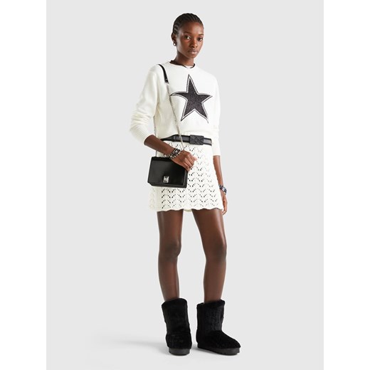 Benetton Sweter w kolorze biało-czarnym S promocyjna cena Limango Polska