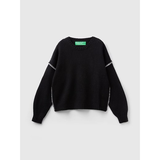 Benetton Sweter w kolorze czarnym L wyprzedaż Limango Polska