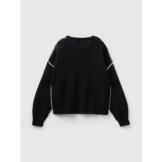 Benetton Sweter w kolorze czarnym L Limango Polska wyprzedaż