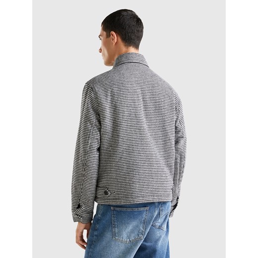 Benetton Wełniana kurtka przejściowa w kolorze niebieskim L okazyjna cena Limango Polska